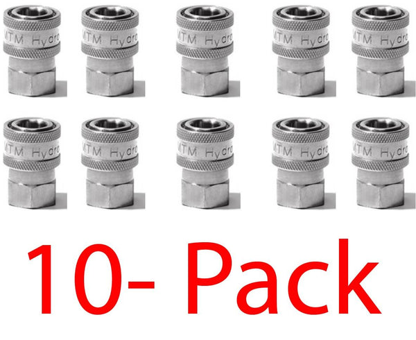 1/4" Quick Coupler Socket-FPT- Stainless Steel - (10-Pack) MTM 