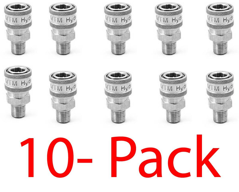 1/4" Quick Coupler Socket-MPT- Stainless Steel - (10-Pack) MTM 