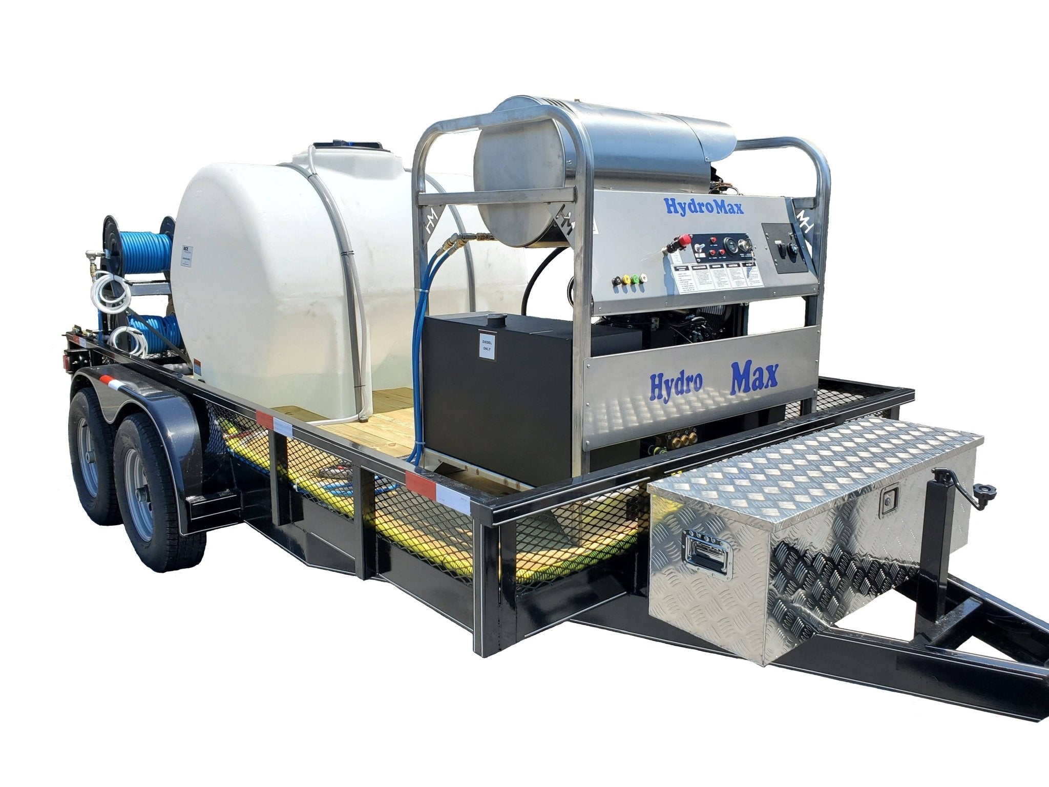 Hydro Max - 10gpm at 3200psi Hot Water Trailer Package - Diesel Engine - BCE Cleaning Systems