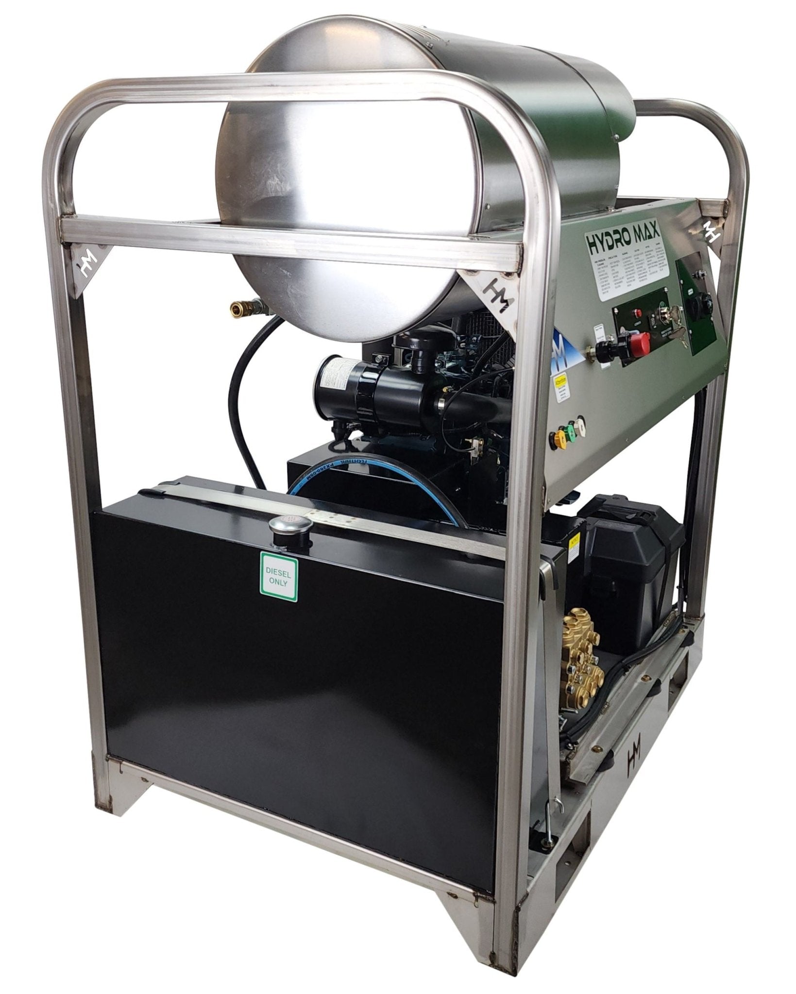 Hydro Max DCD10032KuG - 10gpm @ 3200psi, Kubota diesel - Hot Pressure Washer - BCE Cleaning Systems